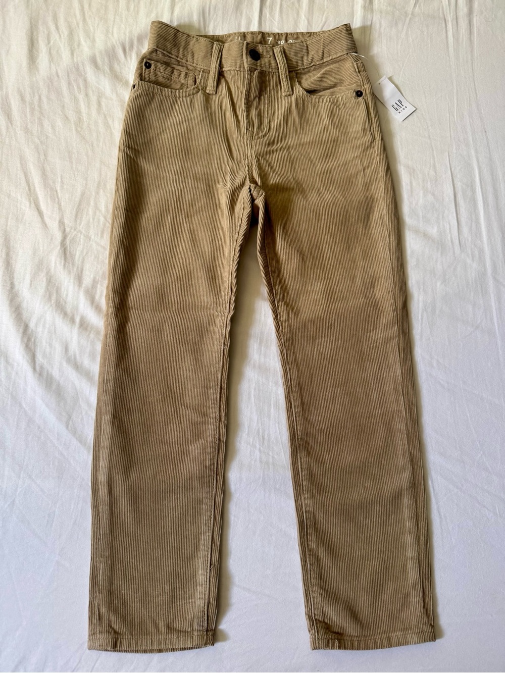 GAP Kids Corduroy Khaki Pants, size 7 Slim - NWT